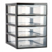 Organizador 4 Cajones Easy Negro 26x37x36,5