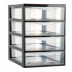 Organizador 4 Cajones Easy Negro 26x37x36,5