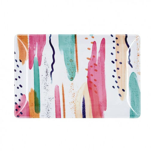 Bandeja Melamina Acuarela 30x20 Cm