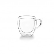 Taza Cafe Vidrio Doble Pared Pack 2 150 Ml
