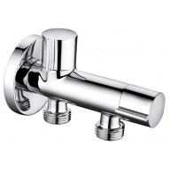 Valvula Escuadra Doble P/ Conjunto Sanitario 1/2-1/2 2