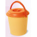 Plastiken 6416L CELESTE - Cubo basura redondo 16 l. c/tapa