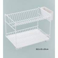 Escurreplatos Coc Sobrem Db C/band 18 Platos Pl Bl Sauvic