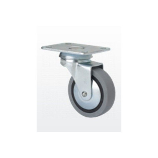 Rueda Gir 030mm 1-0214 Pl.070x055 015kg.liso Gom N/g Bd Pgi