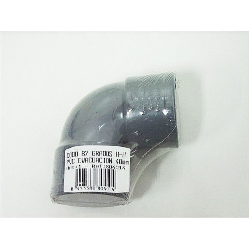 Codo Evac M-h 87§ 40mm Pvc S&m