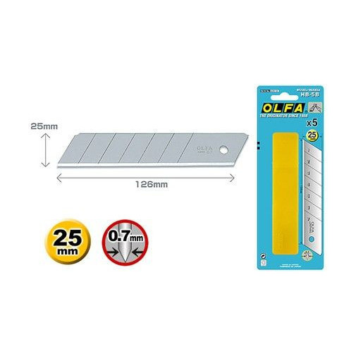 Cuchilla Cutter 25x126mm Olfa 5 Pz