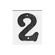 Numero Señal Atorn. 100mm "2" Forjado Ne El Zorro