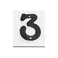 Numero Señal Atorn. 100mm "3" Forjado Ne El Zorro
