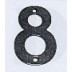 Numero Señal Atorn. 100mm "8" Forjado Ne El Zorro