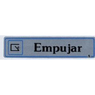 Placa Señal Adh 175x040mm Empujar Alu Pla Superl.