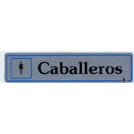 Placa Señal Adh 175x040mm Caballeros Alu Pla Superl.