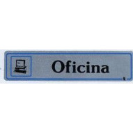 Placa Señal Adh 175x040mm Oficina Alu Pla Superl.