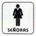 Placa Señal Adh 110x110mm Señoras Pict. Poliest Bl Superl.