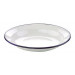 Ibili Plato Hondo 22 CMS, Stainless Steel, Blanco y Azul, 22 x 22 x 4 cm