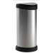 Curver 181125 Cubo de basura con pedal 40L, Plastico color Plata, 30.9 x 34.9 x 69.7 cm