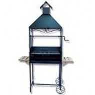 Barbacoa Chimenea C/ruedas 210x75x42cm