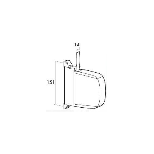 Recogedor Pers 14mm Sobrep Mini Pl Bl/bl Gaviota