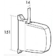 Recogedor Pers 14mm Sobrep Mini Pl Mf/gr Gaviota