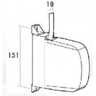 Recogedor Pers 18mm Sobrep Mini Pl Bl/gr Gaviota