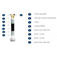 Latiguillo Cal. Hh 1/2-1/2"-25cm 16b 110§ In. Gigante Filnox