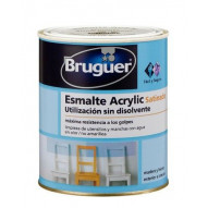 Esmalte Acrilico Satinado Negro 750ml Bruguer 1532