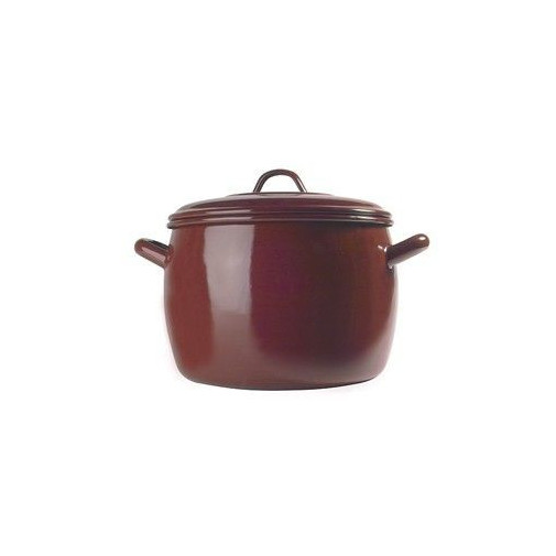 Olla Alta 34cm C/tapa Abombada Ind A/esm Teja Estrella