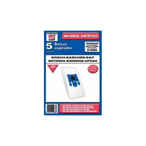 Bolsa Aspirador Papel Bosch-siemens-ufesa 915686 Thogar 5 Pz