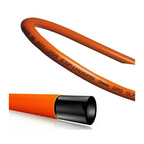 Tubo Flexible Gas Butano 9x15 R/60mts Aenor
