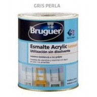 Esmalte Acrilico Satinado Gris Perla 250ml Bruguer 1558
