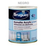 Esmalte Acrilico Brillante Negro 250ml Bruguer 1064