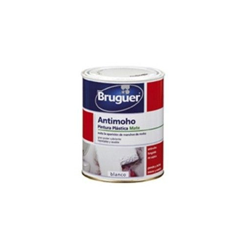 Pintura Plastica Mate Antimoho Blanco 750 Ml Bruguer