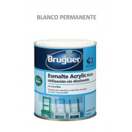 Esmalte Acrilico Mate Blanco Permanente 250ml Bruguer 1701