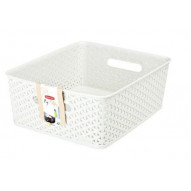 Cesto Orden Ropa 13lt Ratan Bl Rect Vintage Mystyle Curver