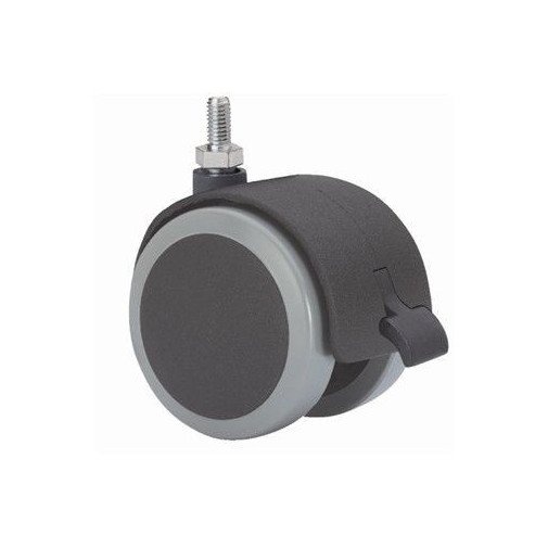 Rueda Gir.dble C/f 050mm 1-0646 Esp.ros 050kg Pu N/g Dk Alex