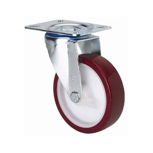 Rueda Gir Sin Freno 100mm 2-2356 Pl.106x086 150kg.liso Pu B/