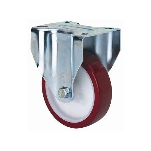 Rueda Fija 080mm 2-2360 Pl.107x086 100kg Pu B/r Zv Pol Alex