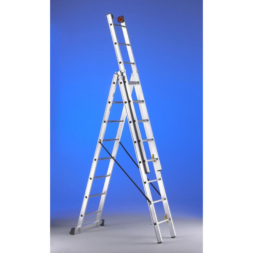 Escalera Ind Transf 2,10/4,90mt 7 Peldaños Tr.c/base Alu Sve