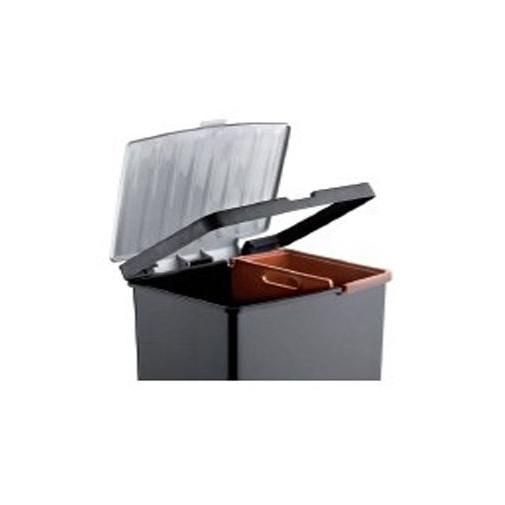 Cubo Reciclaje 17 L. +  8l.  Negro Ta-tay 3