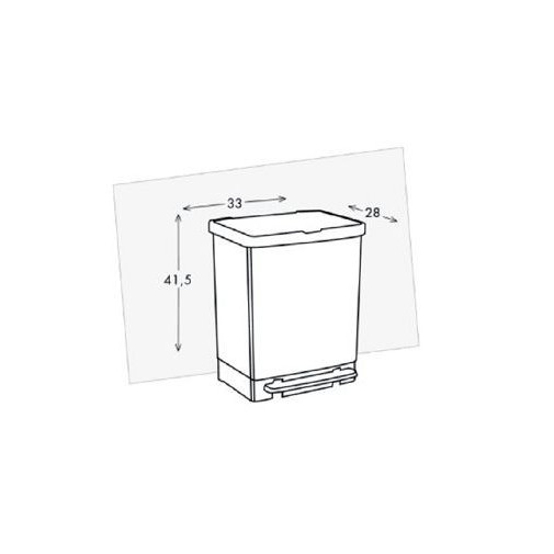 Cubo Reciclaje 17 L. +  8l.  Negro Ta-tay 4