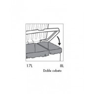 Cubo Reciclaje 17 L. +  8l.  Negro Ta-tay 5