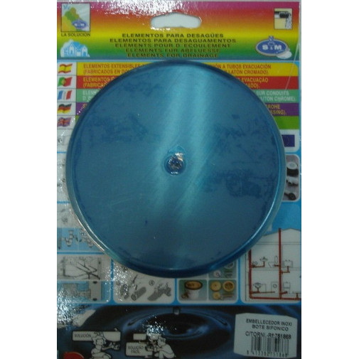 Embellecedor Baño Sifon 135mm Inox S&m