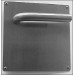 MANIVELA PUERTA OCARIZ PLACA CUADRADA 17X17CM FORMA L 1MM 4 AVELLANADOS LC4W INOX 304 INOX LC4W