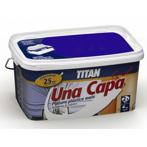 Pintura Plastica Mate Titan Una Capa 2,5lt Rojo Teja