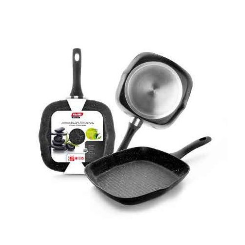 Grill Plancha 28cm Rayas C/m Ind Al/fu Natura Ibili