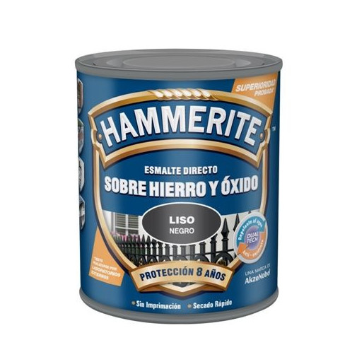 Esmalte Antioxidante Hammerite Liso Brill Gris Perla 2,5l