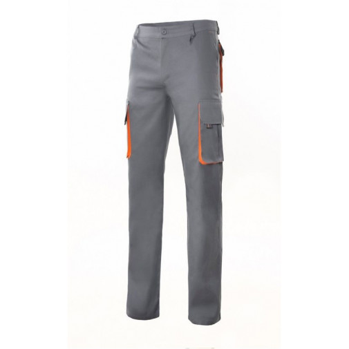 Pantalon Trabajo T42 Con Pinza Tergal Gr/nar Mltibol Velilla