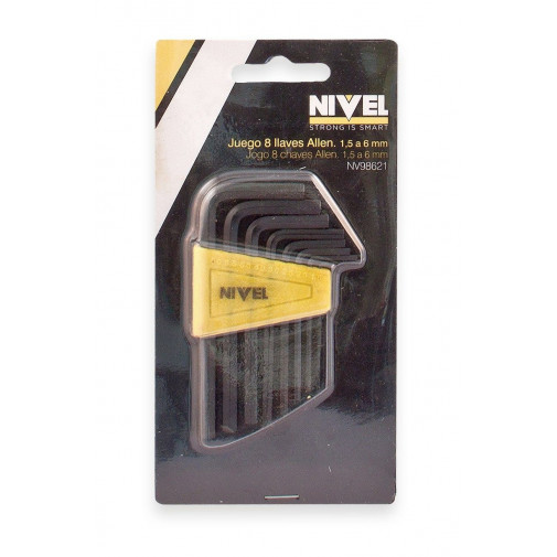 Llave Allen Hexag. 1,5-06mm Nivel 8 Pz