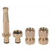 Lanza+2 conectores+adaptador laton kit riego 4pz.