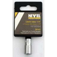 Llave Vaso Hexag. 1/4"-09mm C.v. Nivel
