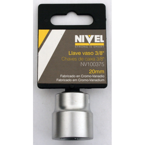 Llave Vaso Hexag. 3/8"-20mm C.v. Nivel